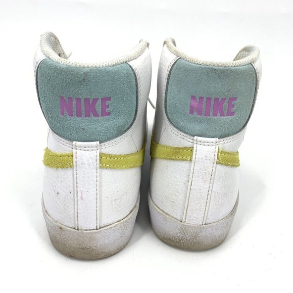 Nike Blazer Mid '77 White Suede Yellow DH4112-100 Youth 7 - Picture 8 of 10